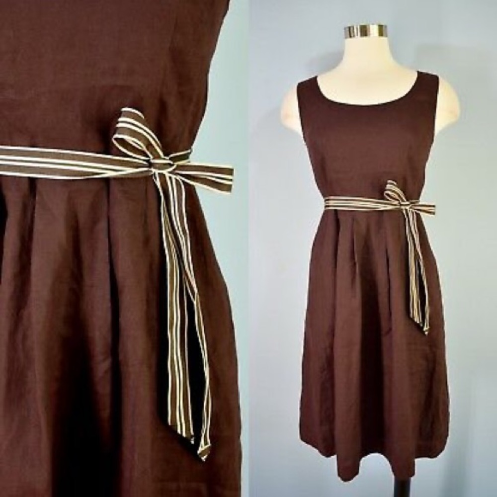 Banana Republic Brown Linen Dress
